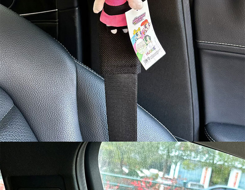 Car Seat Belt Shoulder Protector, Universal Car Anti-Wear Clothing for All Seasons, Cute Powerpuff Girls Car Protective Cover