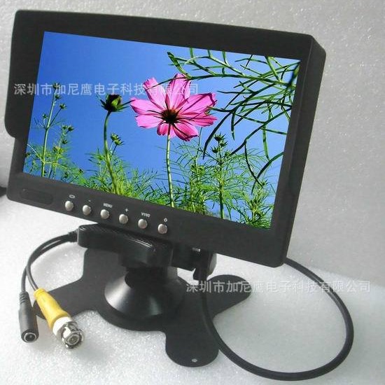 高清7寸液晶显示器1024x600屏7寸液晶显示器BNC公头遮阳台式监视
