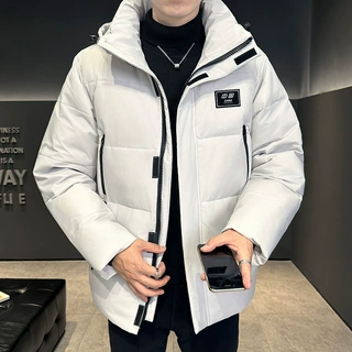 跨境户外运动潮牌可二开连帽外套短款羽绒服情侣运动休闲大衣