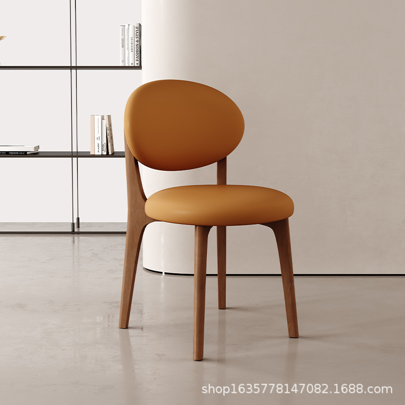 Silla de comedor de madera maciza moderna, comedor casero, hotel, cómodas sillas de respaldo, estilo nórdico, mesa de comedor simple, taburetes