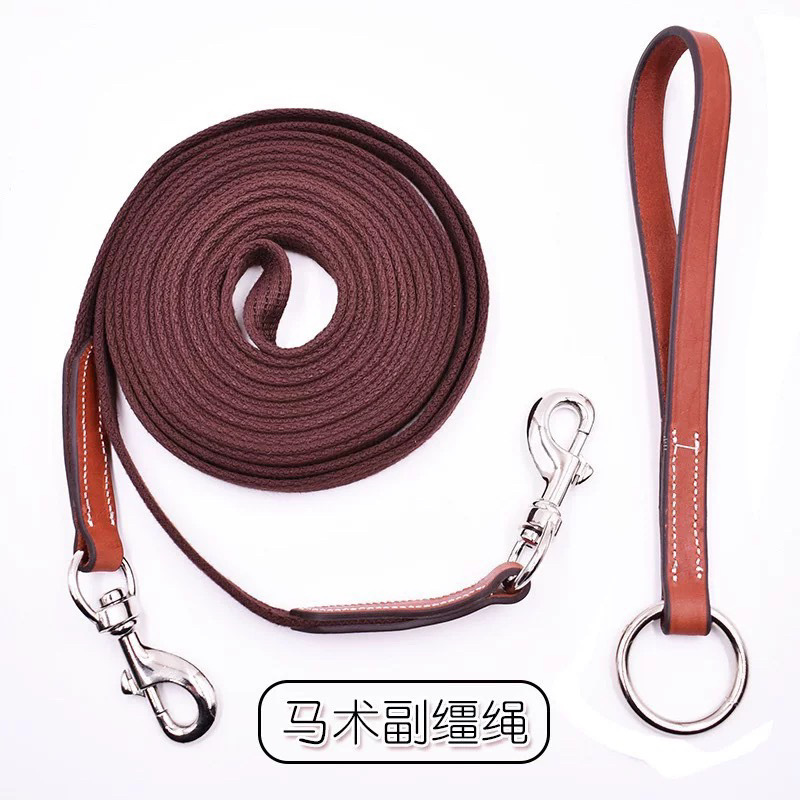 Equestrian Side Reins, Auxiliary Reins, Horse Riding, Horse Training, Training Reins, Traction Cowhide Auxiliary Reins for Horses