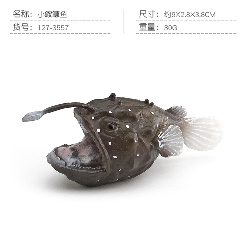 Transfronteriza simulación de Vida Marina modelo de pescado sapo pescador mero submarino animal adornos estáticos