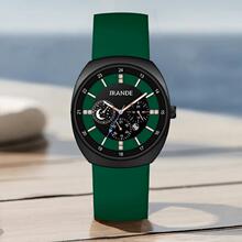 JRANDE抖音爆款网红酒桶形手表女高颜值防水硅胶带石英表方胜钟表