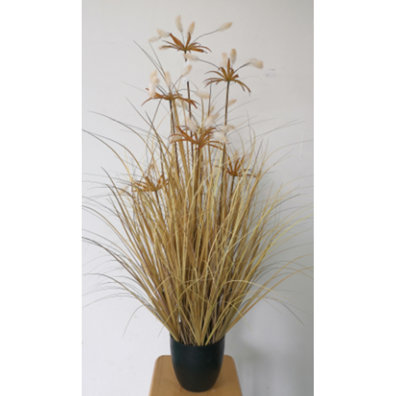 Simulación de plantas verdes, juncos, plantas en macetas, estilo nórdico, simulación de hierba de cola de perro, decoración de interiores, decoración de la sala de estar
