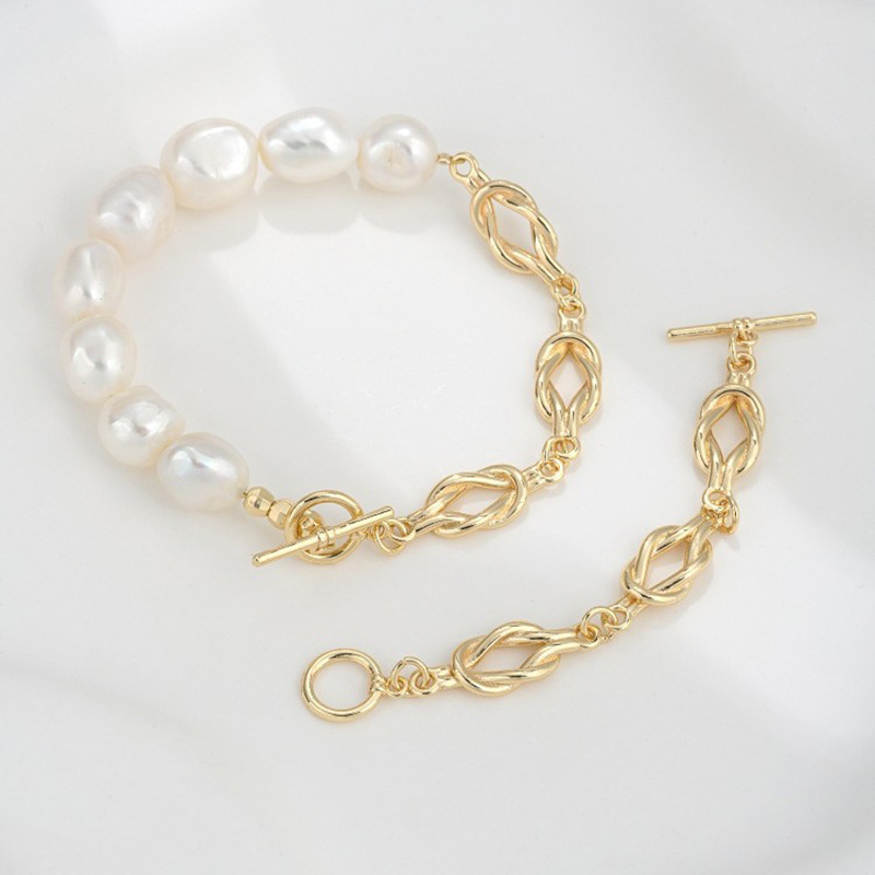 色保持 14K ゴールドメッキノットチェーンロング OT バックル DIY 手作りパールブレスレットネックレスジュエリーバックルバックルアクセサリー|undefined