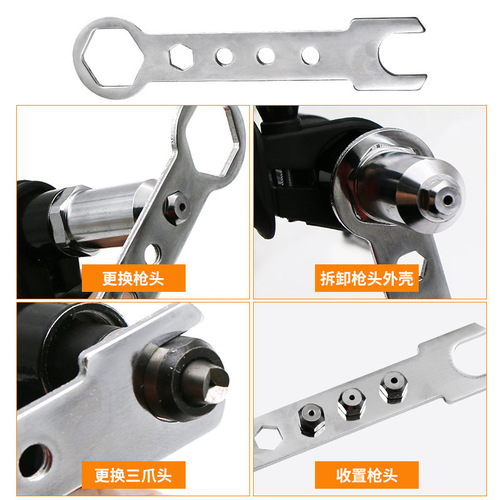 Rivet machine pneumatic core blind rivet electromechanical drill rivet gun electric rivet gun rivet grabbing nail conversion head