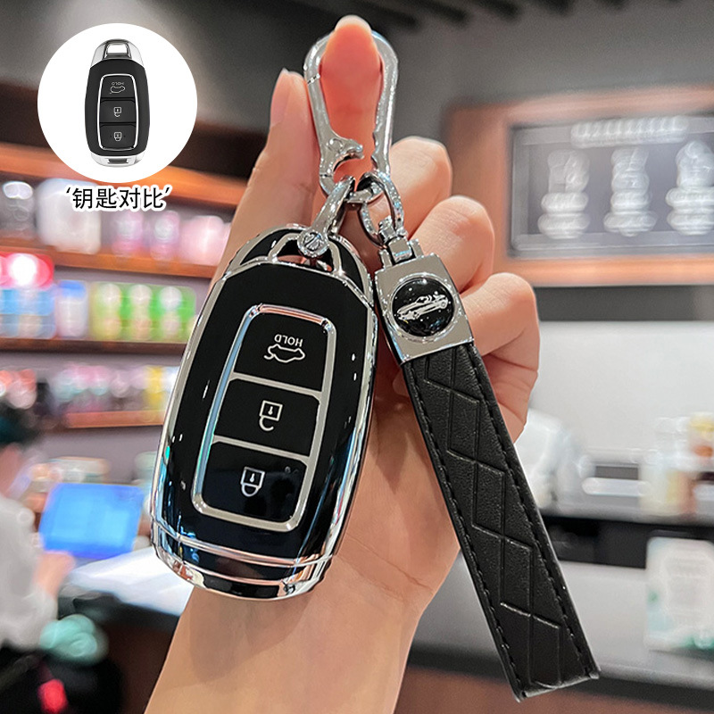 [modern k style] silver edge black + carabiner