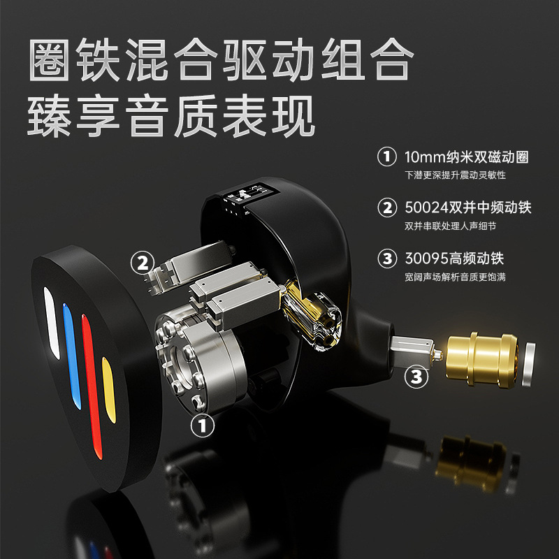 ND X12 anillo de hierro de doce unidad en la oreja con cable auricular móvil hierro tapones para los oídos HIFI heavy Bass metal de alta fidelidad