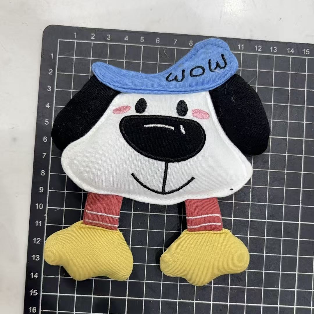 新品T恤小狗装饰可爱毛绒公仔包包挂件服饰配件手工网红卡通动物