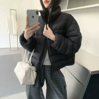立领轻薄户外2026新款白鸭绒排骨羽绒服女士旅行防风御寒时尚外套