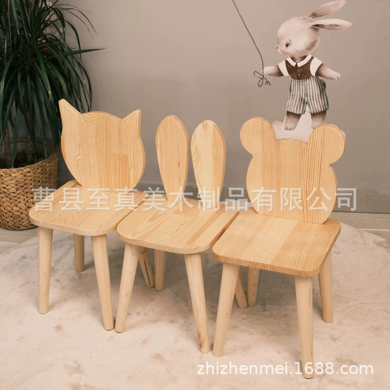 Деревянные детские табуретки из цельного дерева стулья четыре ноги табурет мебель для спальни табурет домовой деревянный табурет