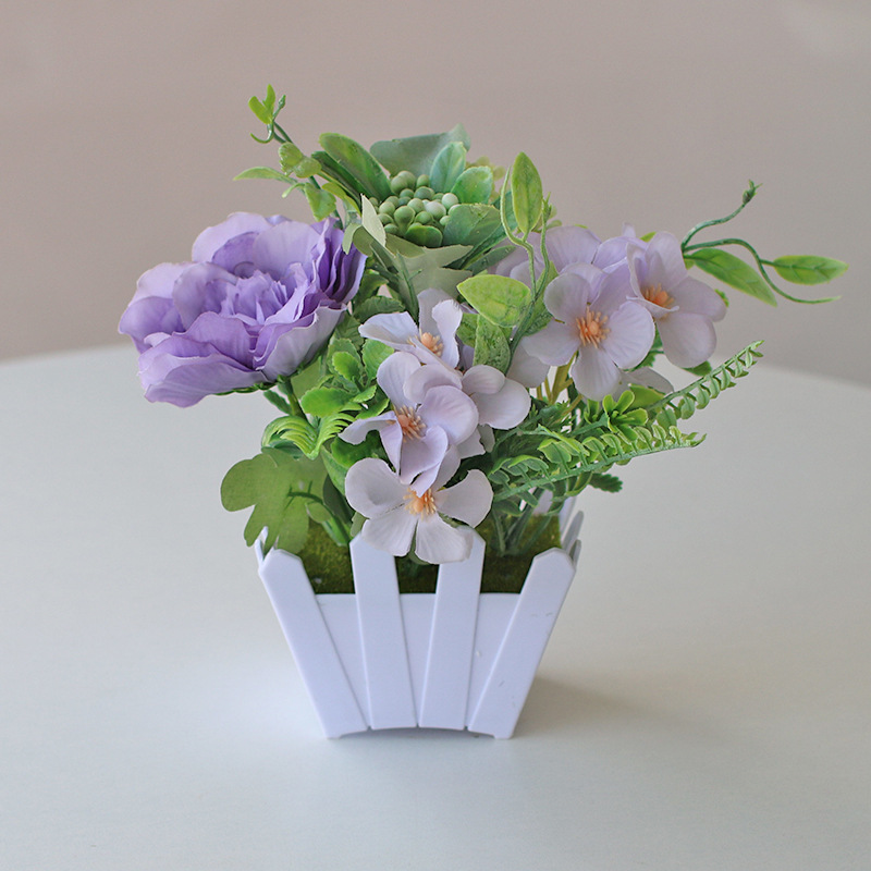 Planta artificial bonsai eucalipto Lysiana flor artificial planta verde Planta artificial decoración del hogar Fuente de la fábrica