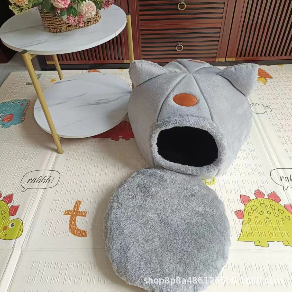 Nido de gatos caliente invierno gato nido red cuatro estaciones nido de mascotas general grueso semi-cerrado súper gran gato villa