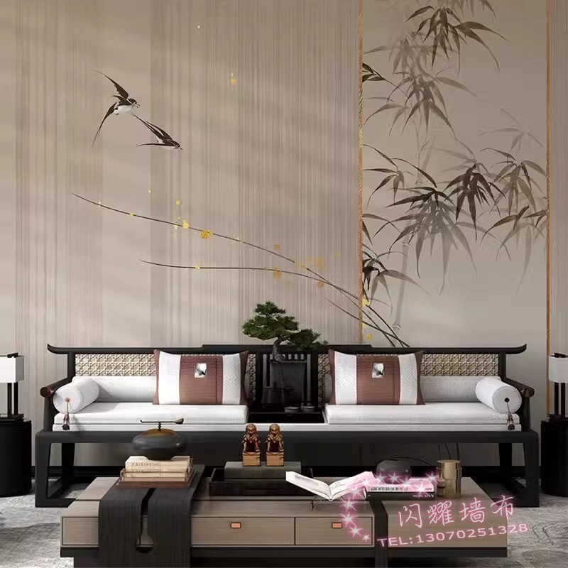 轻奢风潮牌麻将馆主题背景墙布网红服装店墙纸奢侈品棋牌装饰壁纸|undefined