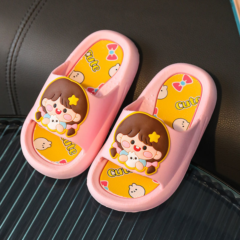 Girls' Slippers Stall Wholesale Children's Home Shoes Girls' Baby Non-slip Children's Big Children's Cartoon Princess Sandals Summer