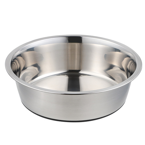 Amazon Silicone Pet Bowl Stainless Steel Dog Bowl Dog Rice Bowl Feeding Drinking Water Wholesale Pet Supplies Cat Bowl