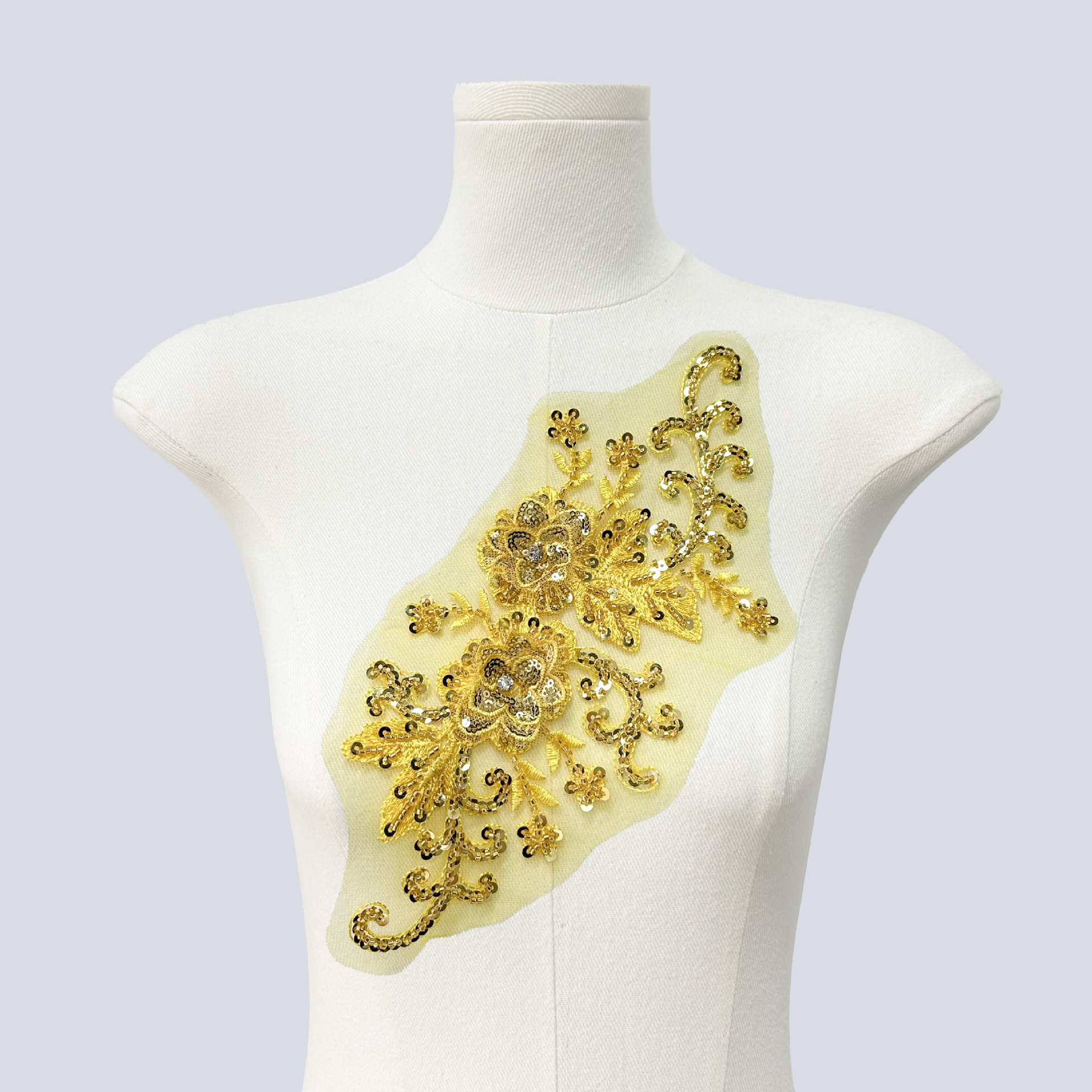 X3152 골드 컬러 큐빅 장식 1개