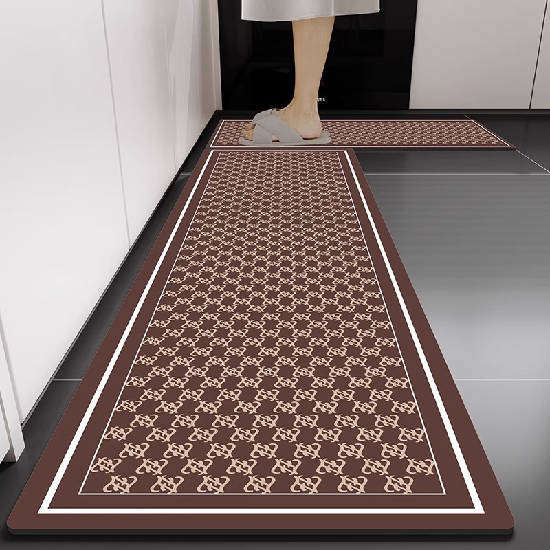Diatom barro piso de cocina alfombra antideslizante a prueba de aceite absorbente de la puerta mancha-resistente piso estera impermeable alfombra borrable lavable hogar