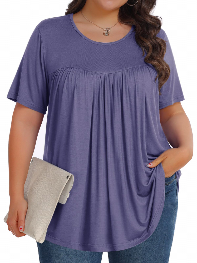 Europa y Estados Unidos transfronterizos nueva ropa de mujer 2025 Amazon estación independiente de verano cuello redondo camiseta de manga corta camiseta casual mujer