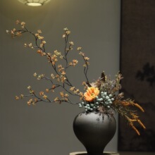 宋代美学陶瓷花瓶高级插花禅意复古新中式摆件民宿玄关桌面装饰品