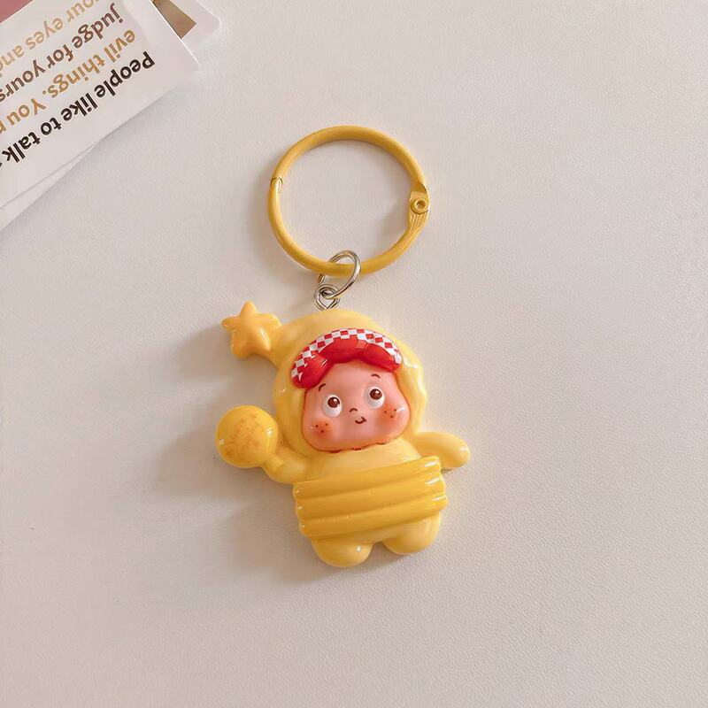 可爱大号卡通星星人钥匙圈挂件创意包包挂饰背包配饰闺蜜情侣礼物|undefined