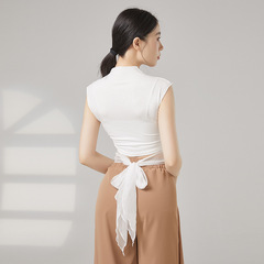古典舞形体练功服夏季新款日常可穿上衣露背现代舞短袖舞蹈服