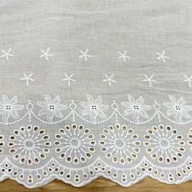 现货棉布花朵刺绣花边条码 diy裙子窗帘床品纯棉蕾丝服装辅料