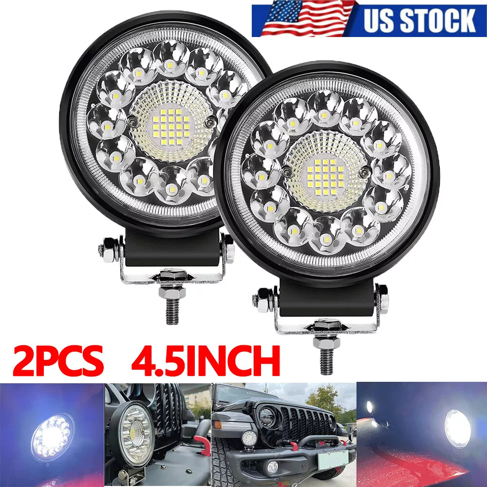 Luz de trabajo LED para automóviles redonda de 4 pulgadas 33LED luz de trabajo mezcla de luz convertida delanteros de camión