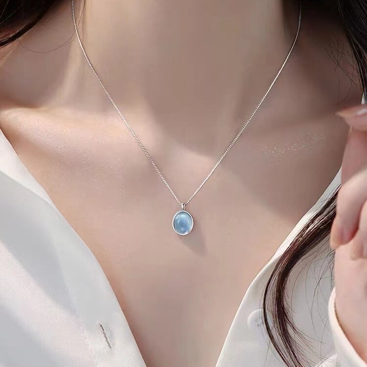 S925 スターリングシルバーリボンウォータードロップジルコンネックレス女性のニッチデザインハイエンド韓国インライト高級鎖骨チェーン|undefined