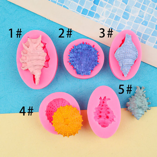 Ocean Series Pearl Sea Snail Shell Sea Shell Silicone Mold Ocean Creatures Fondant Baking Mold Factory Direct Sale