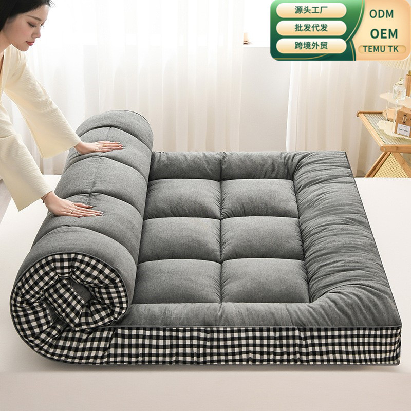 Cross-border foreign trade mattress pad, thickened mattress topper, foldable mattress for student dormitories, single and double person mattress