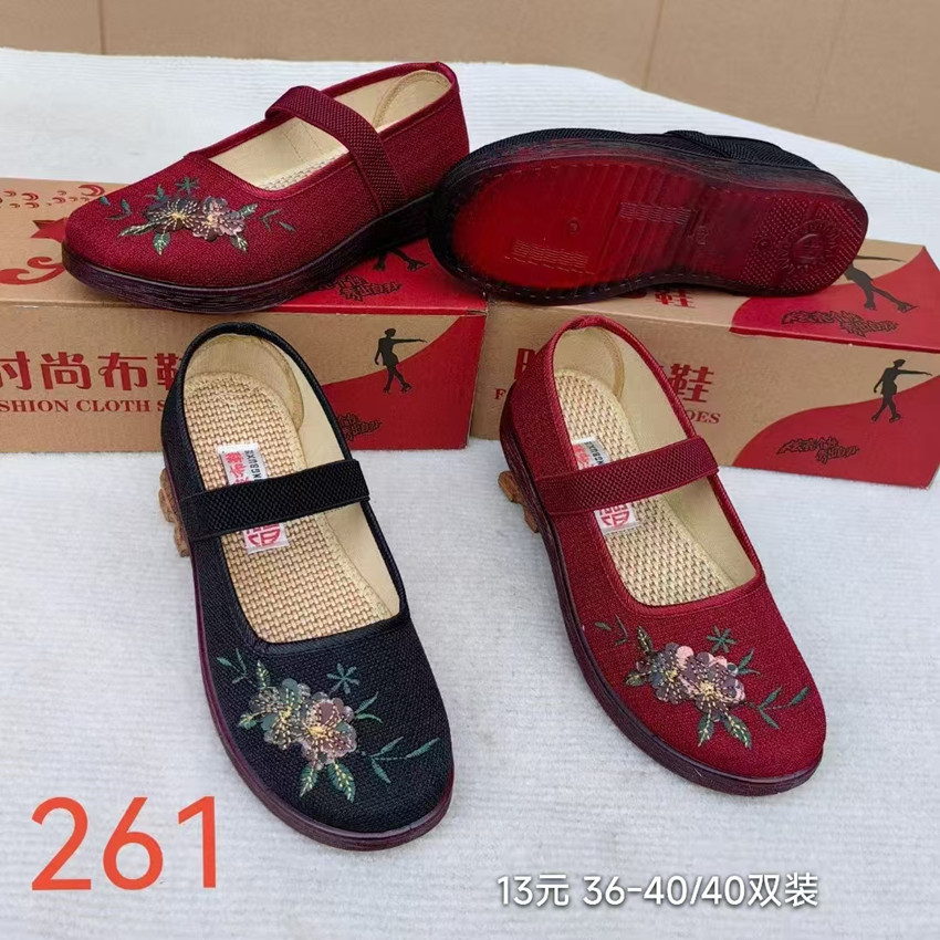 春夏女士单鞋布鞋平底浅口透气妈妈鞋潮流妈妈休闲透气舒适