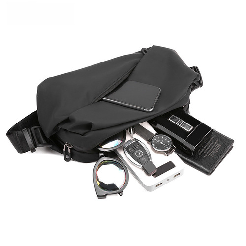New Large Waterproof Multi-layer Men's Waist Bag Outdoor Leisure Trend Chest Bag Trendy Men Sports Waist Bag
