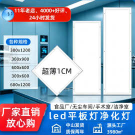 无尘车间300×1200高亮洁净灯 食品厂超薄明装吸顶led平板净化灯