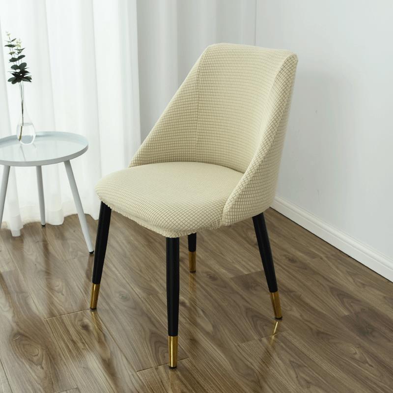 Cubierta de silla de comedor semicircular de grano de maíz simple moderno, respaldo de mesa de comedor para el hogar, funda de silla universal para cuatro estaciones, hogar
