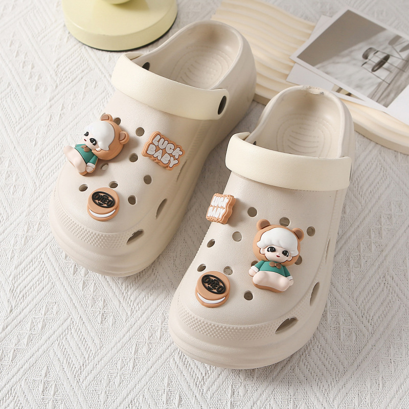 緑のクマの子 DIY 取り外し可能な下駄ハイエンド靴フラワー小紅書アクセサリーインスタイル靴バックル|undefined