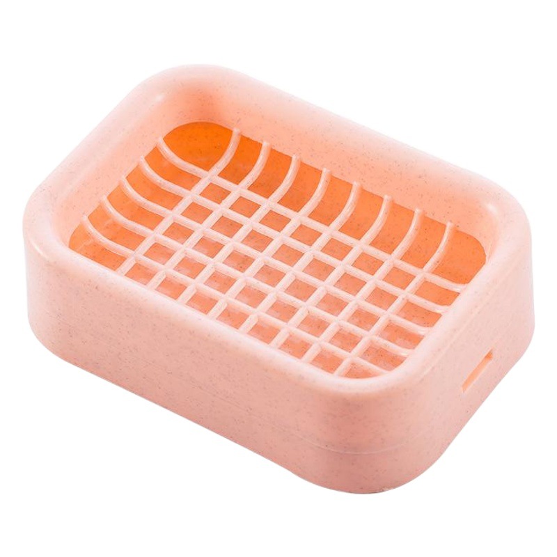 T de doble capa de drenaje caja de jabón de plástico caja de jabón baño de grasa image 1