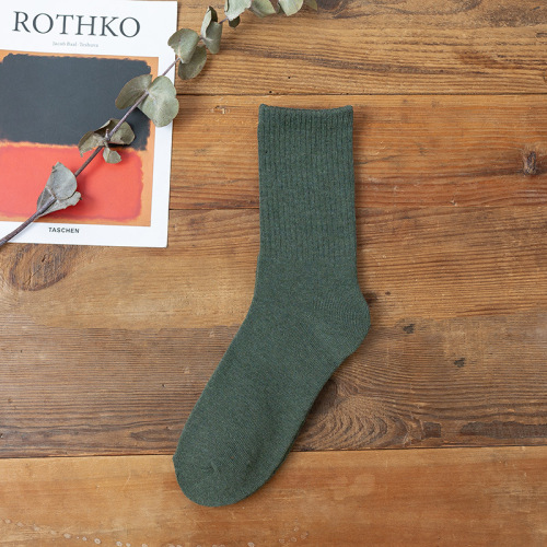 Winter thickened velvet mid-length men's terry socks tall thick socks with wool winter wholesale women's velvet socks