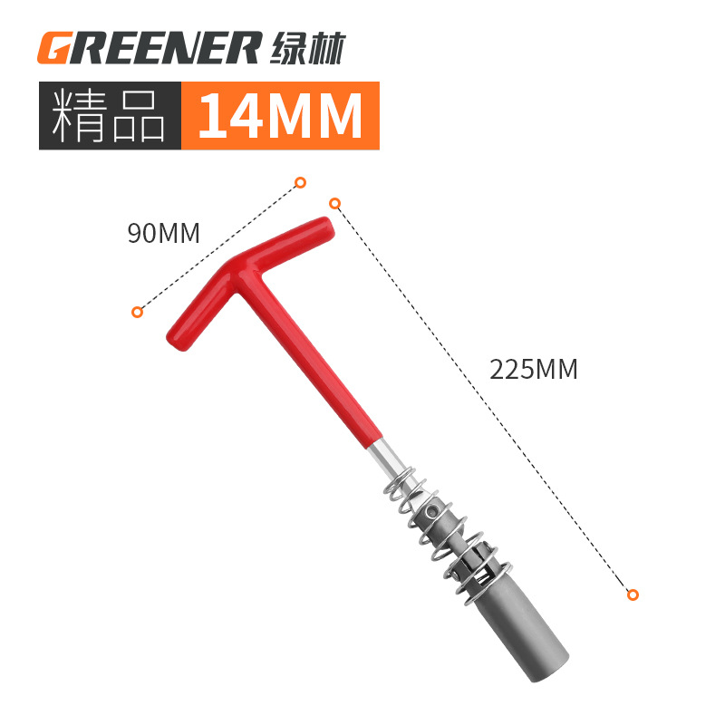 Lvlin automóvil bujía de la motocicleta manga Herramienta 16mm torque alargado llave de reparación de automóviles de uso general 14