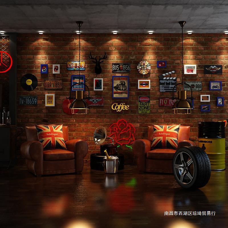 Retro Industrial Style Barbecue Hot Pot Hotel Wall Creative Decoration License Plate Pendant Pub Qingba 3D Stereoscopic Picture Frame Retro Industrial Style Barbecue Hot Pot Hotel Wall Creative Decoration License Plate Pendant Pub Qingba 3D Stereoscopic Picture Frame