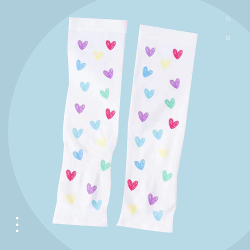 Children's Summer Sun Protection Ice Sleeve Arm Guard Cute Cartoon Baby Girl and Boy UV Protection Ice Silk Hand Sleeve Arm Cover