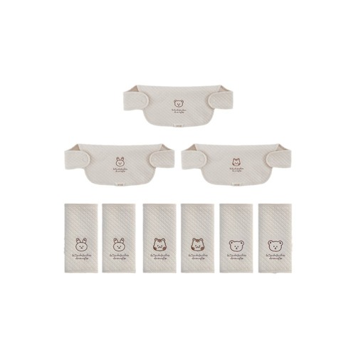 ins Korean universal sucking belt chest biting towel shoulder waist stool accessories plaid cotton baby carrier saliva towel