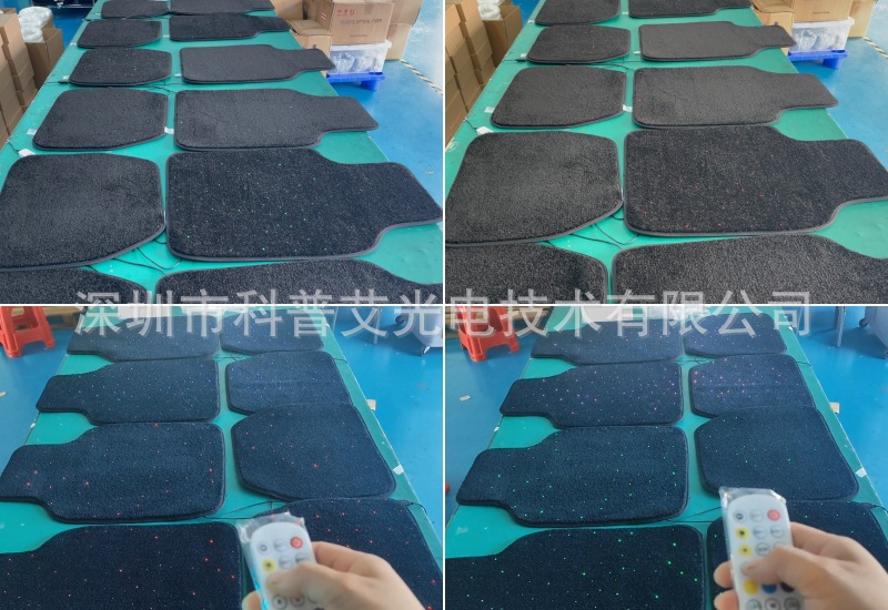 Xiaomi Su7 Special Car-Specific Luminous Floor Mats and Carpet Ambient Lighting Xiaomi Car Carpet Interior Decoration Starry Sky Carpet