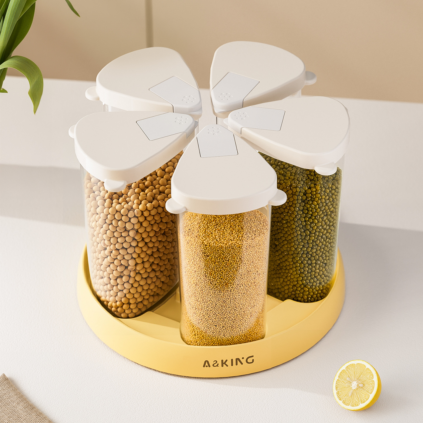 Tanque de sellado de granos rotatorio para grano doméstico de grado alimenticio caja de almacenamiento rotatoria para almacenar frijoles de mijo