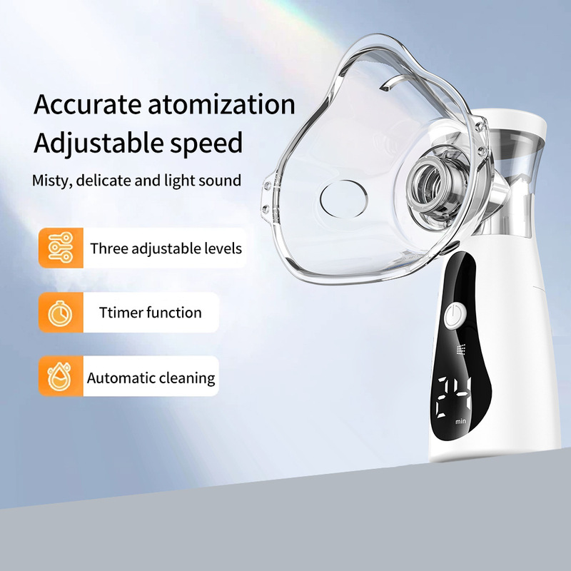 Cross-border English Handheld Compressed Nebulizer for Adults and Children, Home Use Oral and Nasal Ultrasonic Micro-mesh Atomizer Cross-border English Handheld Compressed Nebulizer for Adults and Children, Home Use Oral and Nasal Ultrasonic Micro-mesh Atomizer
