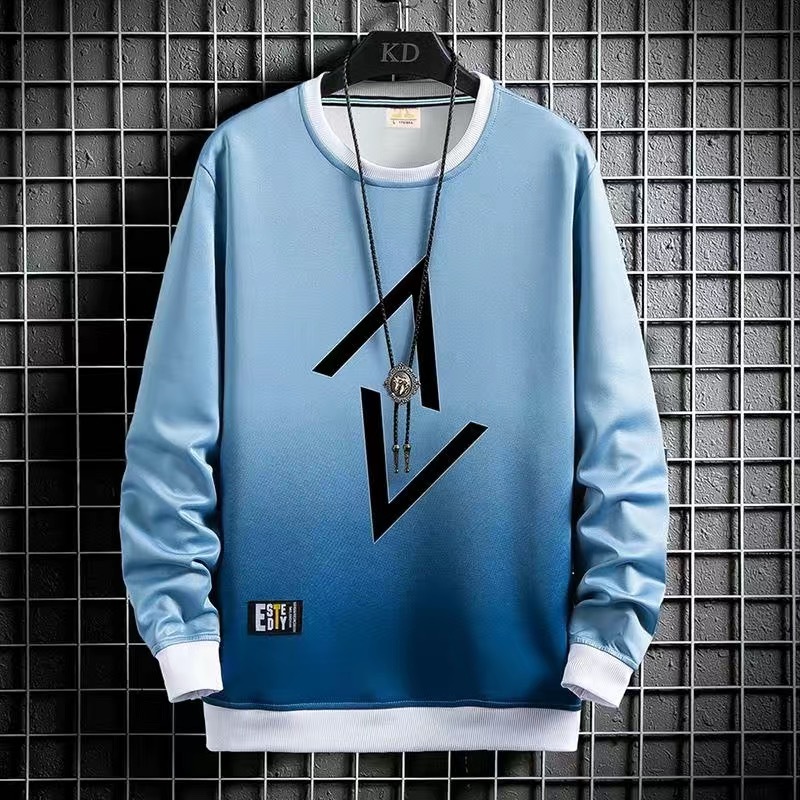 Camiseta de manga larga cuello redondo suéter moda marca 2023 nueva primavera y otoño camiseta juventud ropa superior