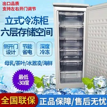 冷冻柜立式全冷冻冰柜冰箱家用节能静音母乳柜抽屉式侧开门速冻柜