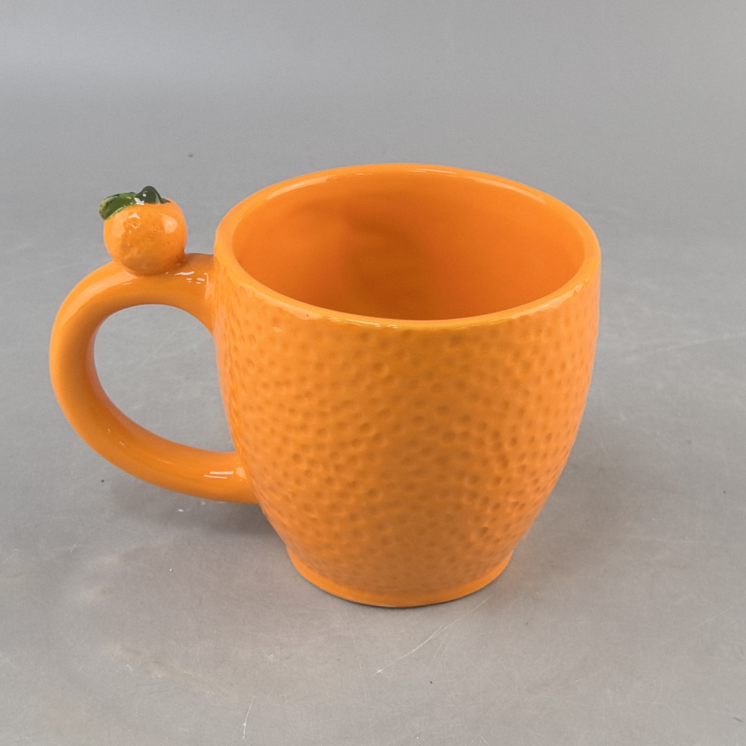Creatividad transfronteriza encantadora cerámica fruta naranja taza de cerámica taza de cerámica artesanía decoración de mesa de la sala de estar