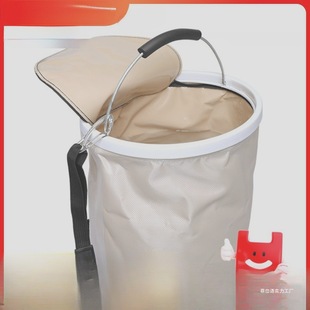 Large Foldable Car Water Bucket with Lid and Handle for Outdoor Activities and Fishing, Collapsible and Retractable