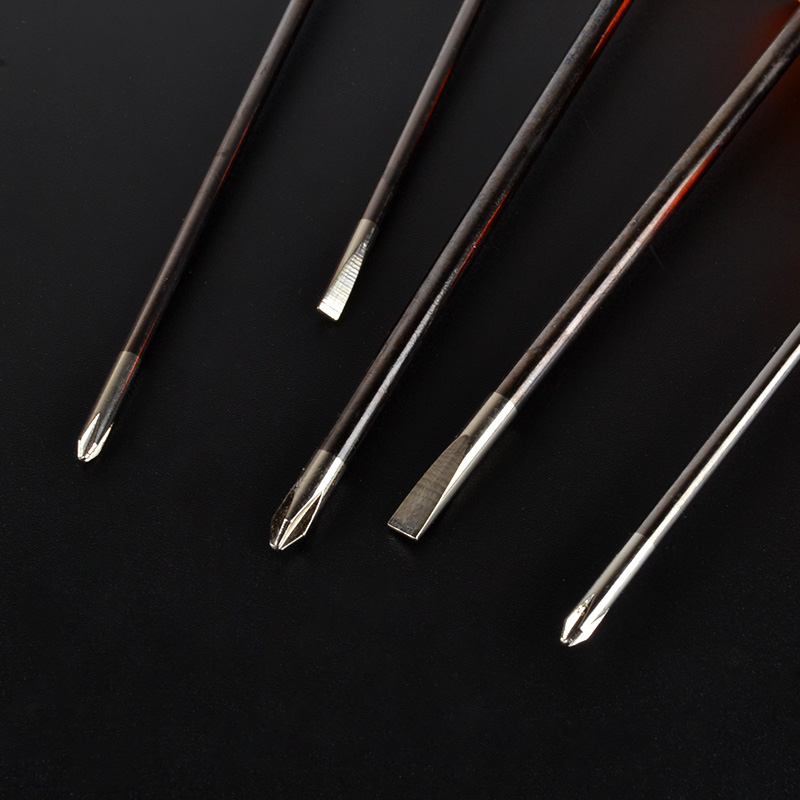 Destornillador de varilla delgada alargada 3/4mm destornillador de acero al cromo vanadio 8 "10" 12 "reparación de la máquina